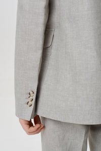 Front Pockets Linen Blazer