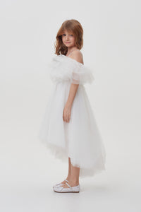 Butterfly Decor Tulle High-low Dress