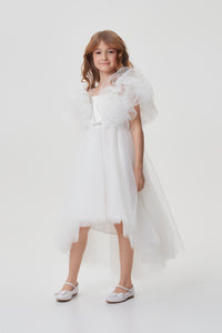 Butterfly Decor Tulle High-low Dress