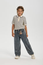 Load image into Gallery viewer, Wide Leg Denim Pants with Charms