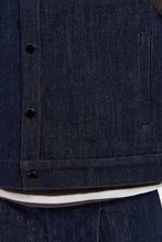 Load image into Gallery viewer, Jacket denim, dark blue/brown