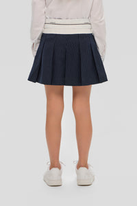 Pleated Stripe Skort