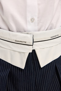 Pleated Stripe Skort