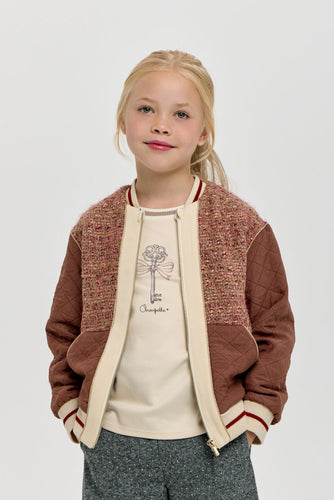 Tweed Combined Bomber Jacket
