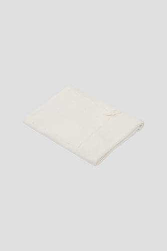 Classic Knit Blanket with Laces, Ivory
