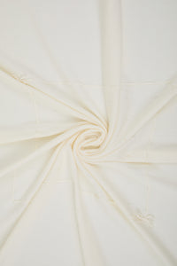 Classic Knit Blanket with Laces, Ivory