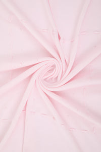 Classic Knit Blanket with Laces, Pink