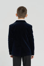 Load image into Gallery viewer, Velvet Tuxedo Blazer, Navy