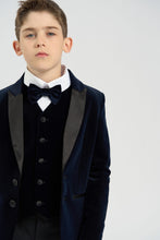 Load image into Gallery viewer, Velvet Tuxedo Blazer, Navy