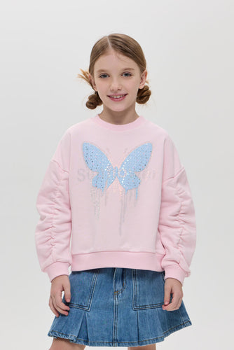Butterfly Appliqué Sweatshirt
