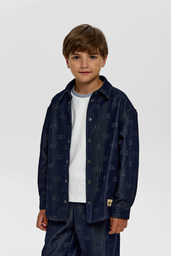 Embossed Denim Shirt
