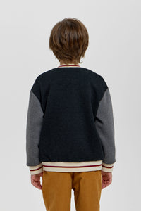 Contrast Sleeves Bomber Jacket