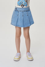 Load image into Gallery viewer, Pleated Denim Skirt-Shorts
