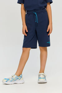 Textured Shorts with Laces