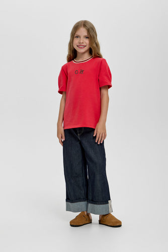 Folded Denim Pants