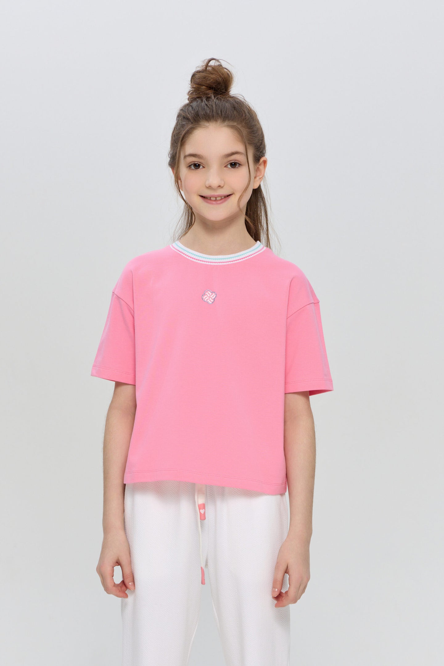 Ribbed Neck T-Shirt