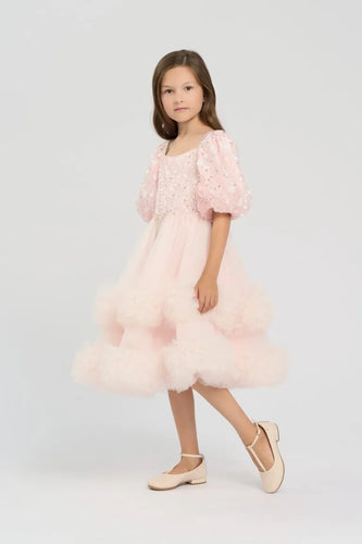 Bell Sleeve Tulle Dress