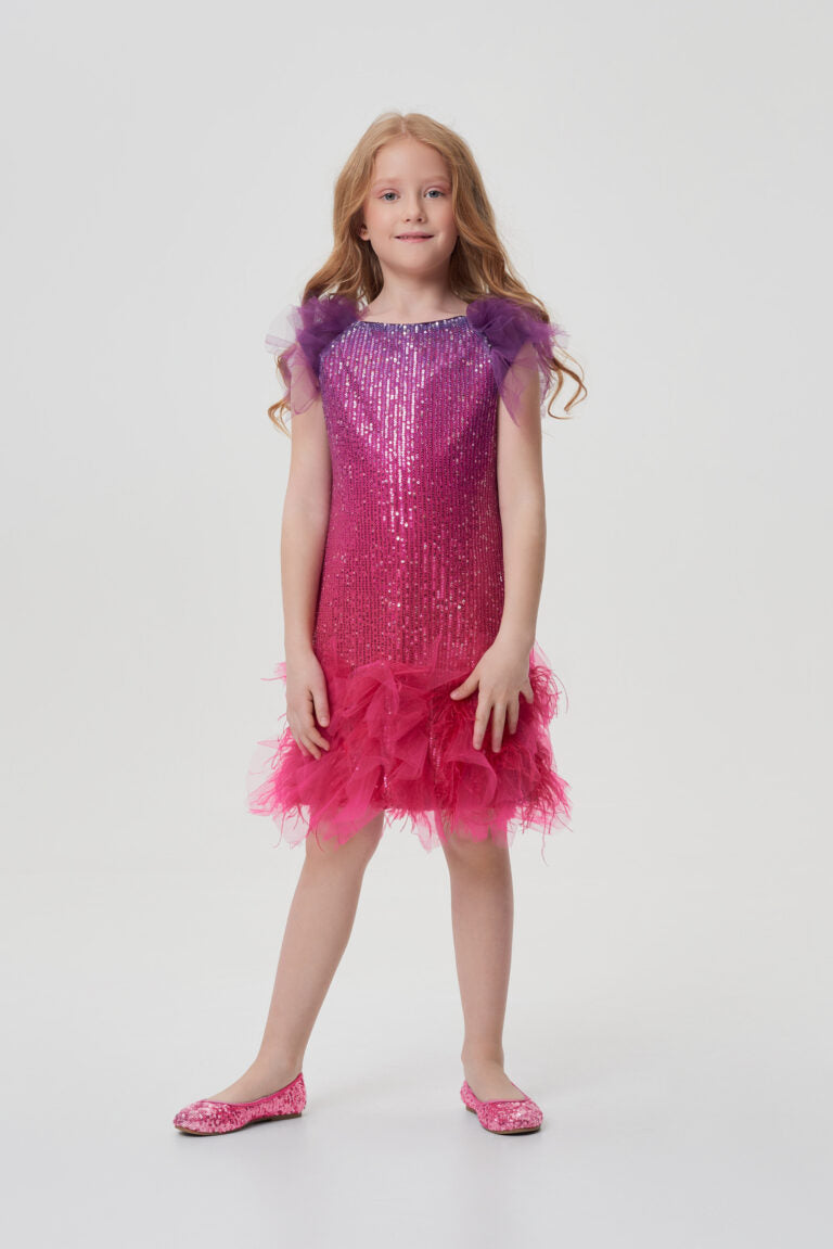 Ombre Sequins Cocktail Dress