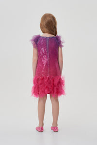 Ombre Sequins Cocktail Dress