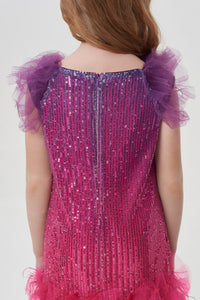 Ombre Sequins Cocktail Dress