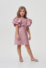 Load image into Gallery viewer, Flounce Sleeves Shimmer Dress