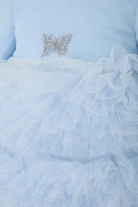 Rhinestone Butterfly Tulle Dress