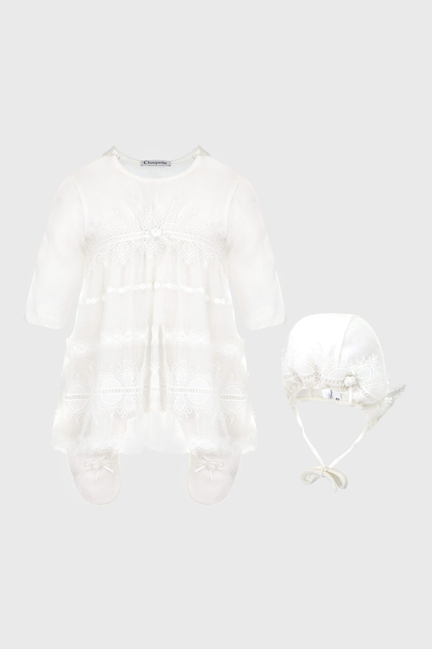 Soft Lace Coverall-Dress, White