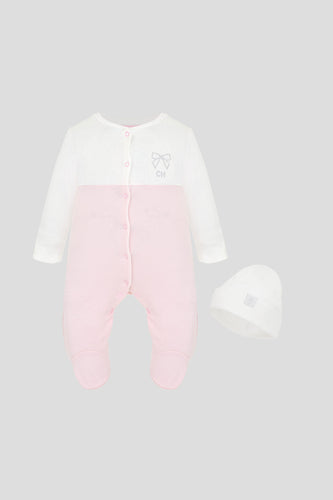 Bow Rhinestone Coverall and Hat Set