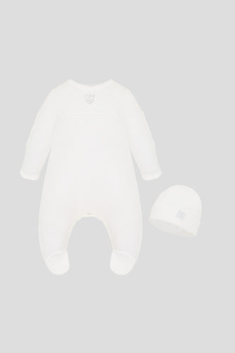 Rhinestones Embellished  Coverall and Hat Set