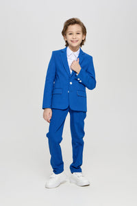 Contrast Button Blazer and Pant Set