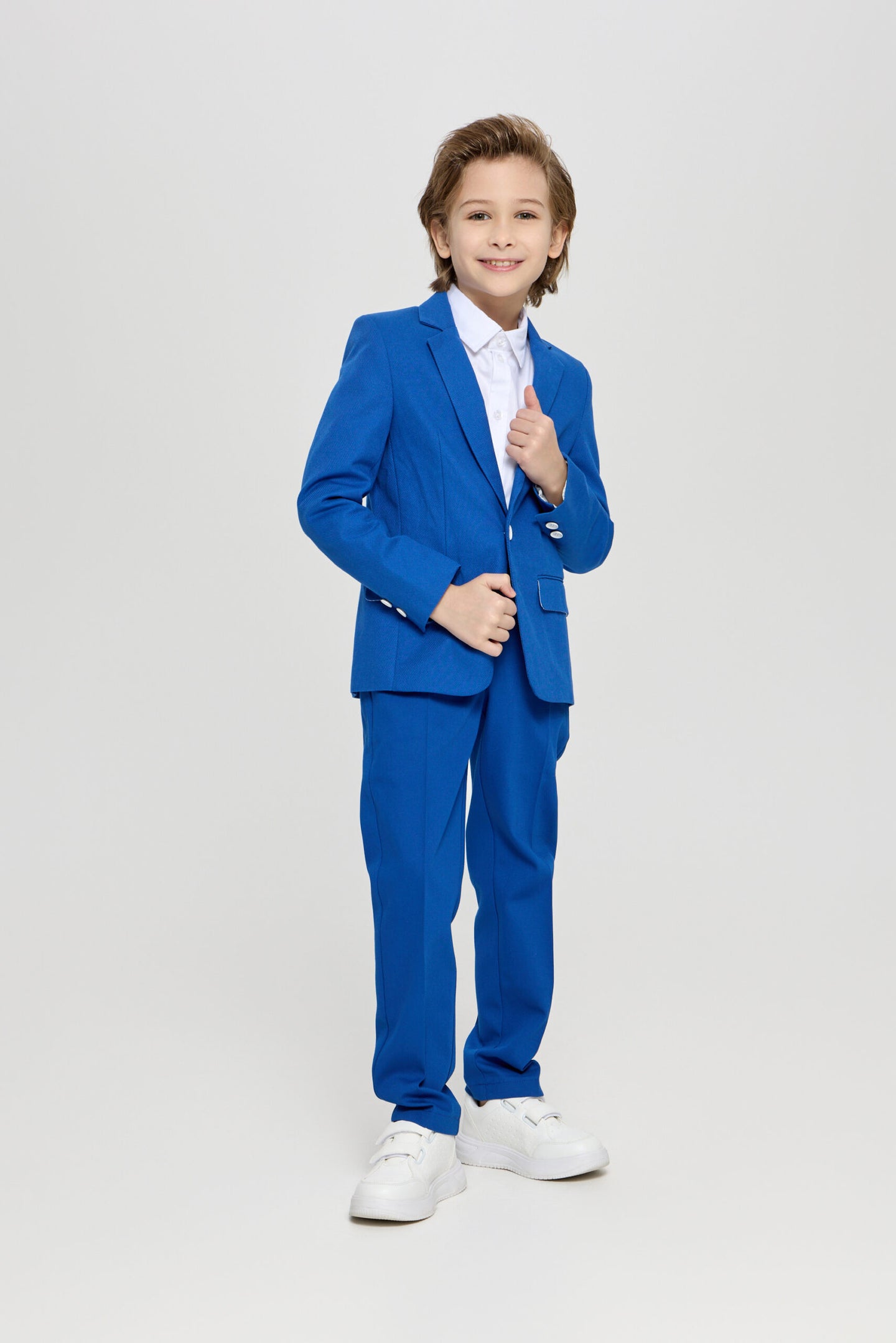 Contrast Button Blazer and Pant Set