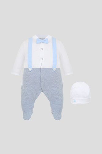 Suspender Imitation Overall and Hat Set