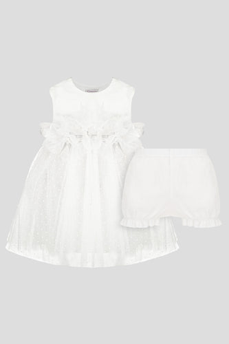 3D Gardenia Decor Dress with Bloomer