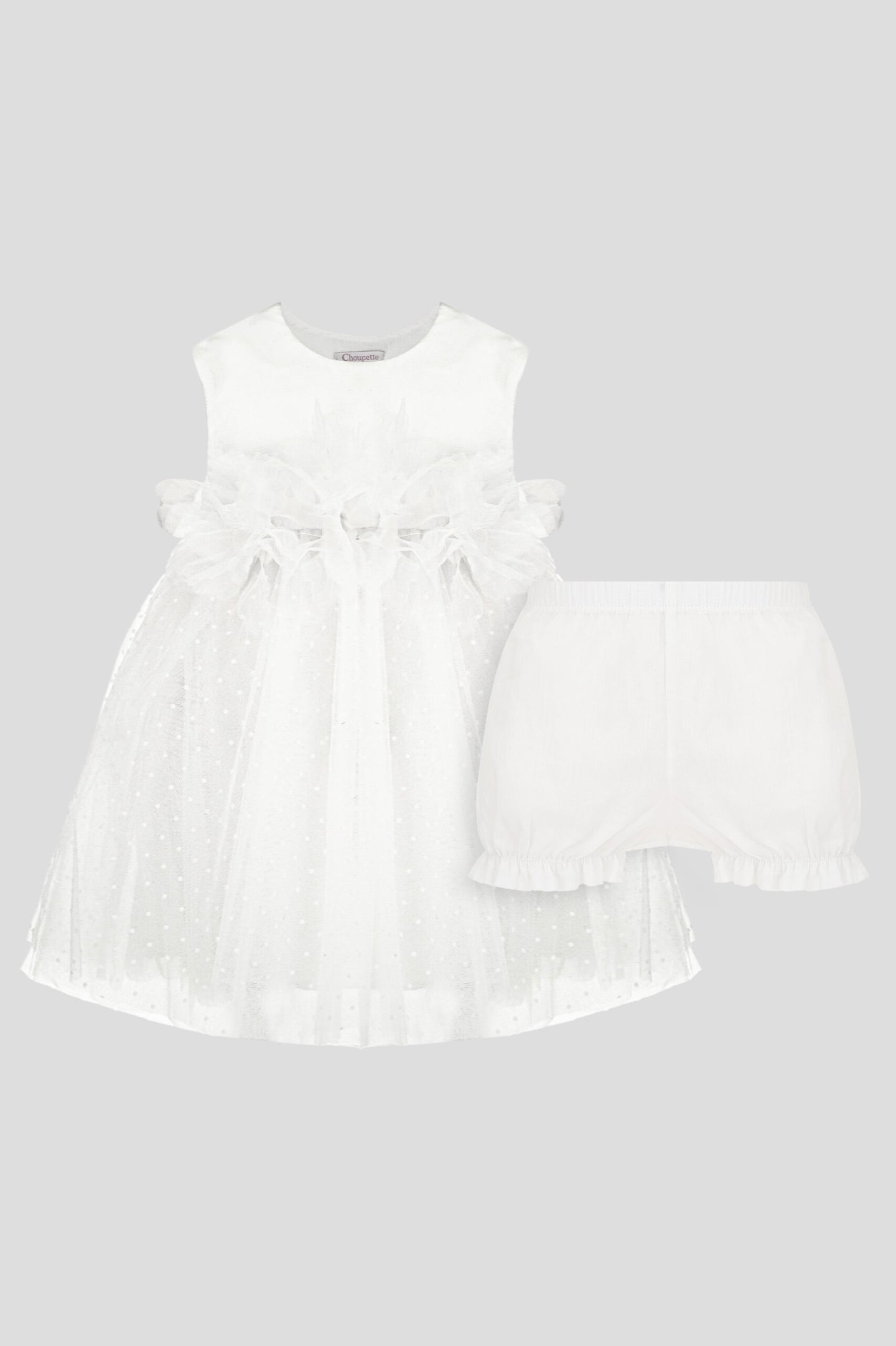 3D Gardenia Decor Dress with Bloomer