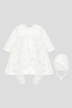 Load image into Gallery viewer, Flower Lace Coverall-Dress and Bonnet Set