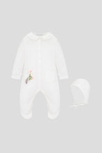 Load image into Gallery viewer, Flower Bouquet Decor Coverall, White