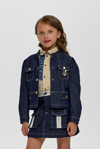 Denim Jacket and Skirt Set