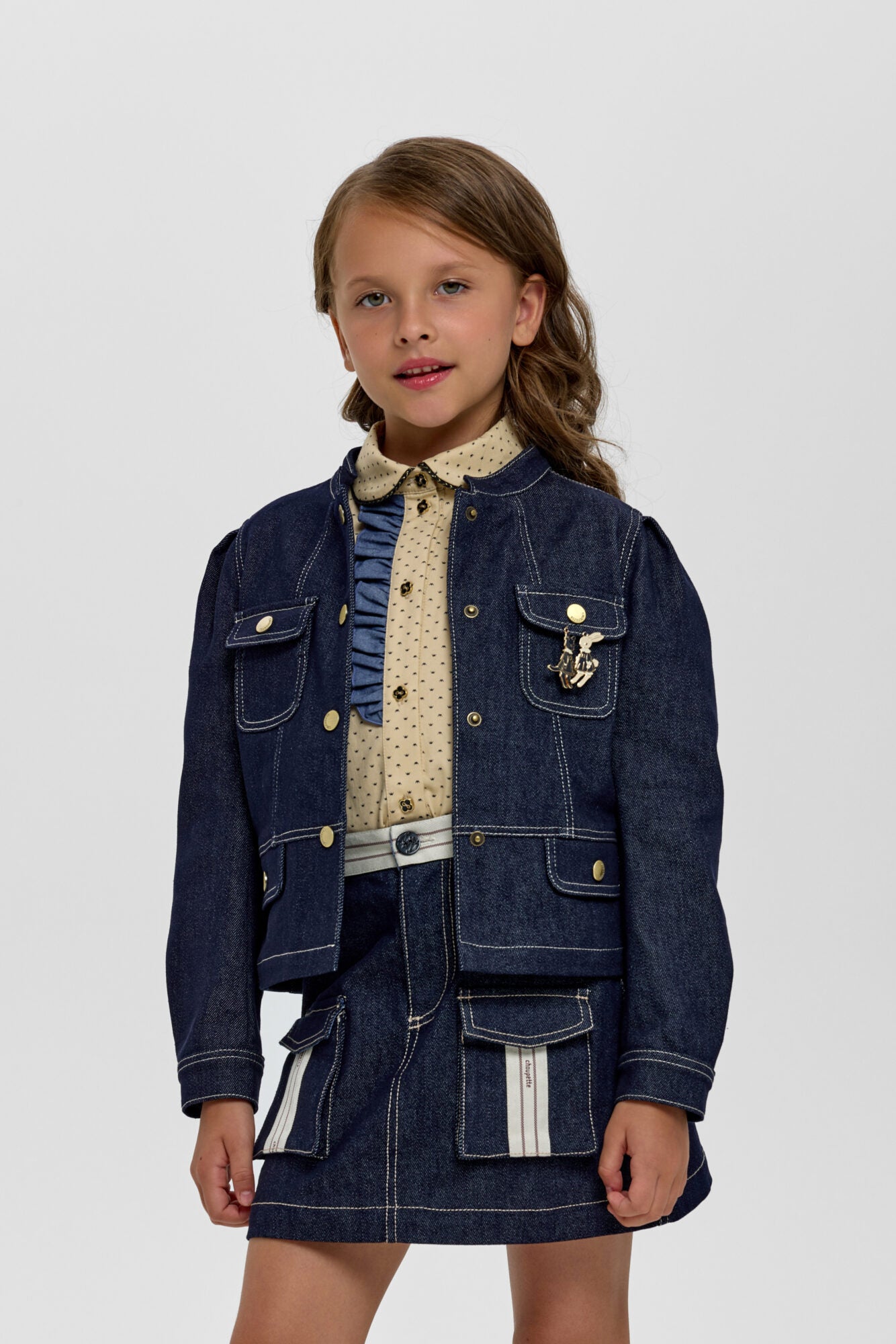 Denim Jacket and Skirt Set