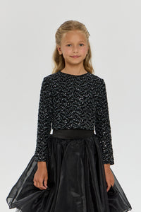 Sequins Crop Blouse