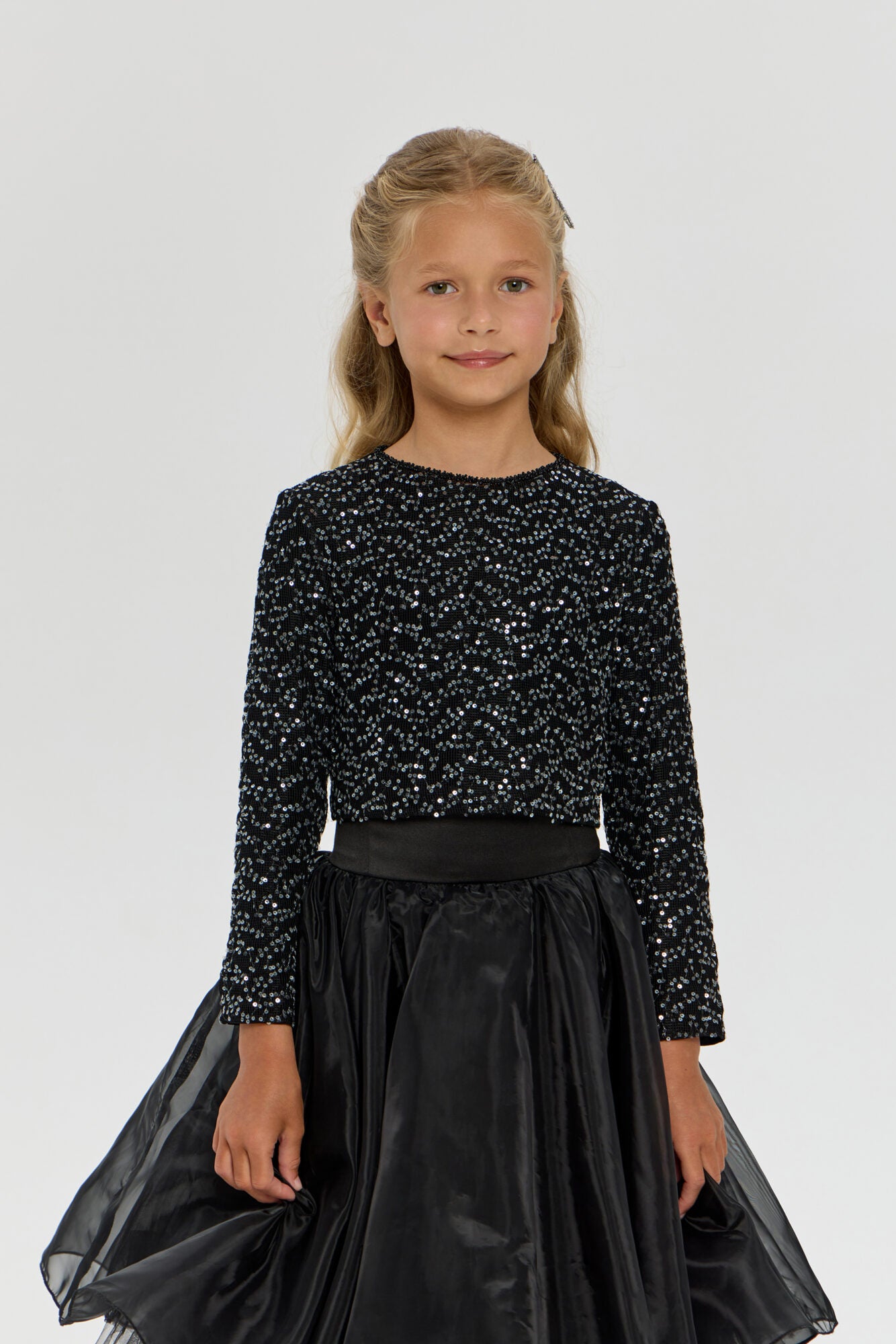Sequins Crop Blouse