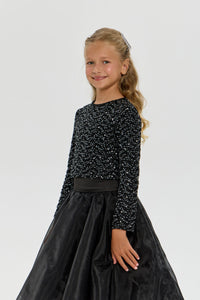 Sequins Crop Blouse