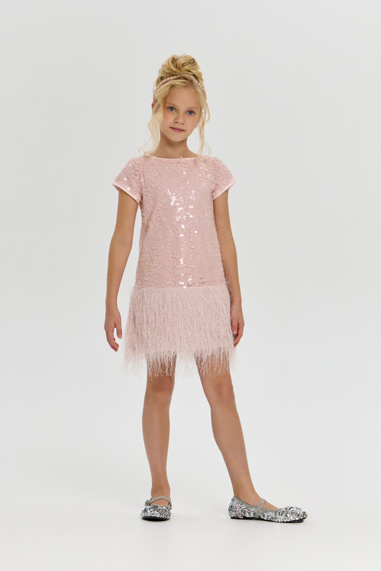 Fluffy Skirt Sequined Cocktail Dress