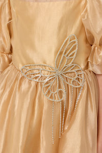 Butterfly Brooch Organza Dress