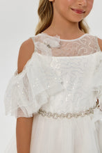 Load image into Gallery viewer, Embellished Belt High-Low Dress