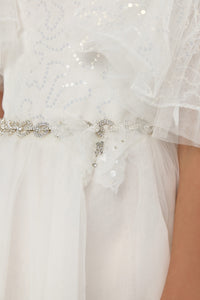 Embellished Belt High-Low Dress