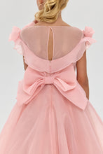 Load image into Gallery viewer, Rosette Collar Organza Dress