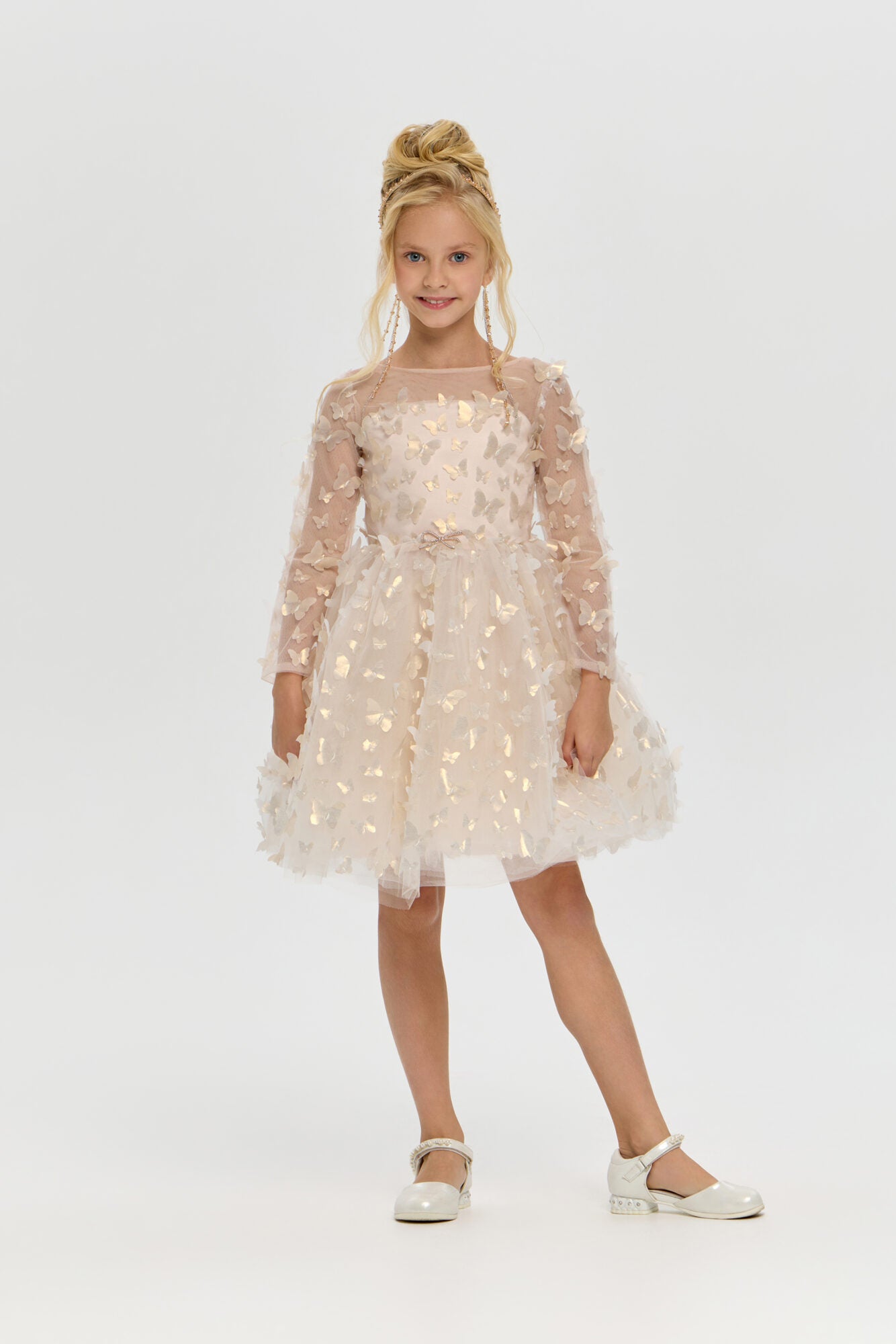3D Butterflies Tulle Dress