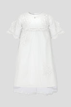 Cargar imagen en el visor de la galería, Lace and Tulle Christening Gown with Bonnet