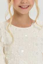 Load image into Gallery viewer, 3D Sequin Flowers Tweed Dress