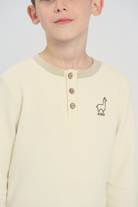 3-Button Long Sleeve Tee